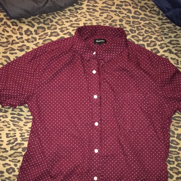 Burgundy blue Notes T-shirt party style - Picture 1 of 1